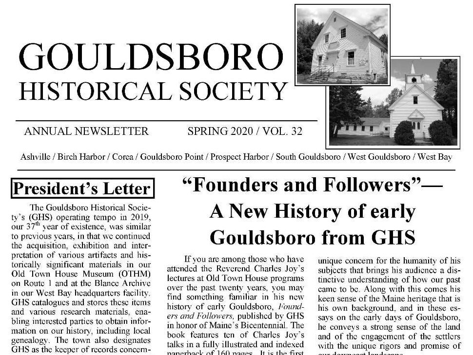 cover of Historical Society newsletter